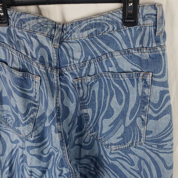 Divided H&M Women's 10 Swirl Blue Jeans - Picture 14 of 15